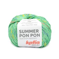 Sợi Summer Pon Pon - Katia, 50g - 110m, dùng để đan móc áo, khăn