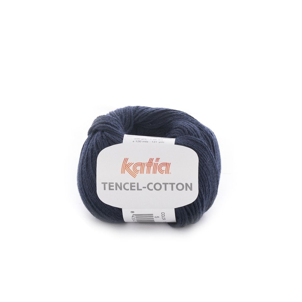 Sợi Tencel Cotton - Katia, 50g - 120m, dùng để đan móc áo, khăn