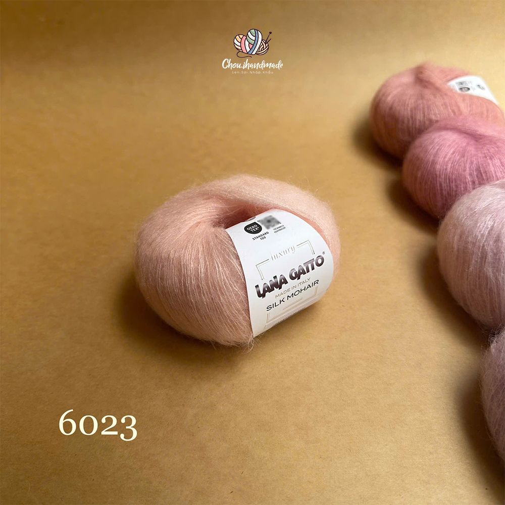 Len Silk Mohair - Lana Gatto, 25g - 212m, dùng để đan móc