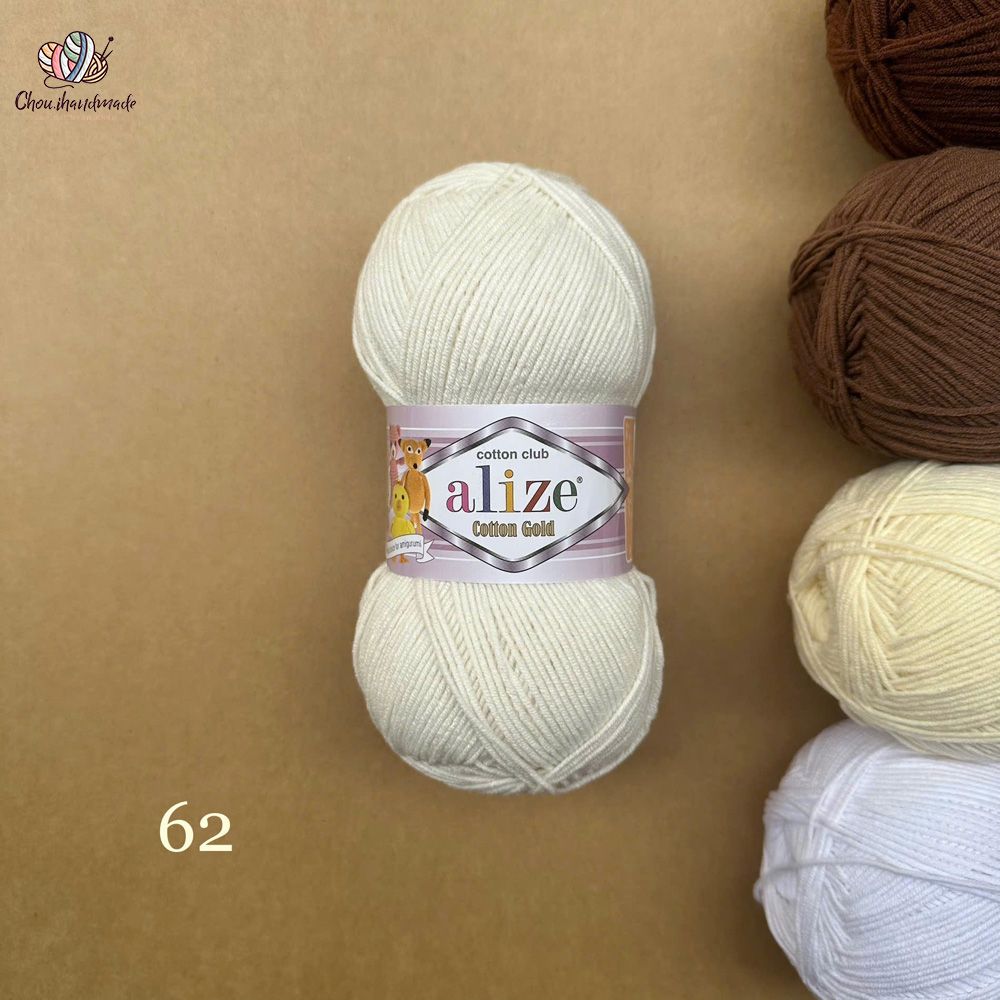 Len hè Cotton Gold nhập khẩu từ Alize Yarns, đan móc đồ hè, thú, nón cực xinh