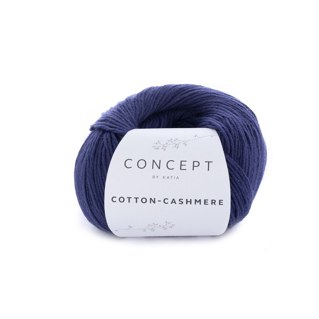 Sợi Cotton Cashmere - Katia, 50g - 155m, dùng để đan móc áo, khăn, nón