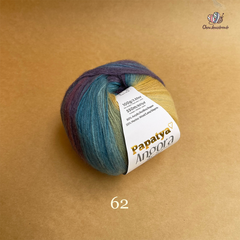 Len loang Angora Batik - Papatya, 100g - 550m, dùng để đan móc