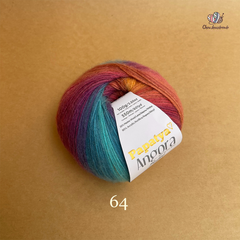 Len loang Angora Batik - Papatya, 100g - 550m, dùng để đan móc