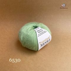 Len lông cừu Angora - Papatya, 100g - 550m, dùng để đan móc