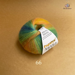 Len loang Angora Batik - Papatya, 100g - 550m, dùng để đan móc