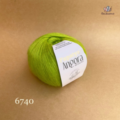 Len lông cừu Angora - Papatya, 100g - 550m, dùng để đan móc