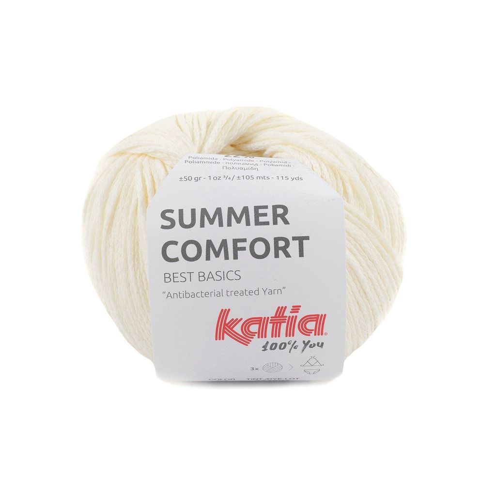 Sợi Summer Comfort - Katia, 50g - 105m, dùng để đan móc áo, khăn