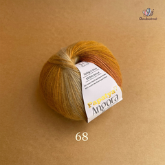 Len loang Angora Batik - Papatya, 100g - 550m, dùng để đan móc