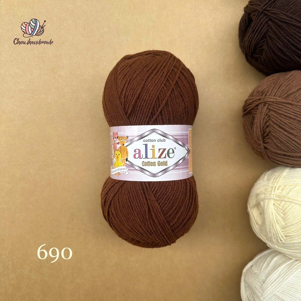 Len hè Cotton Gold nhập khẩu từ Alize Yarns, đan móc đồ hè, thú, nón cực xinh