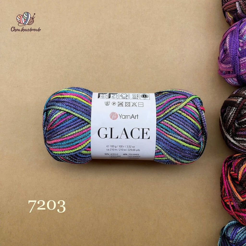 Sợi Glace - Yarnart, 100g - 210m, đan móc áo, váy, nón