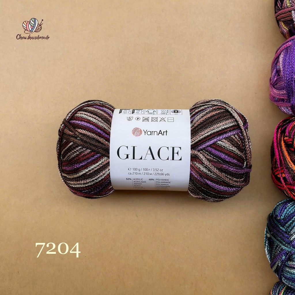 Sợi Glace - Yarnart, 100g - 210m, đan móc áo, váy, nón