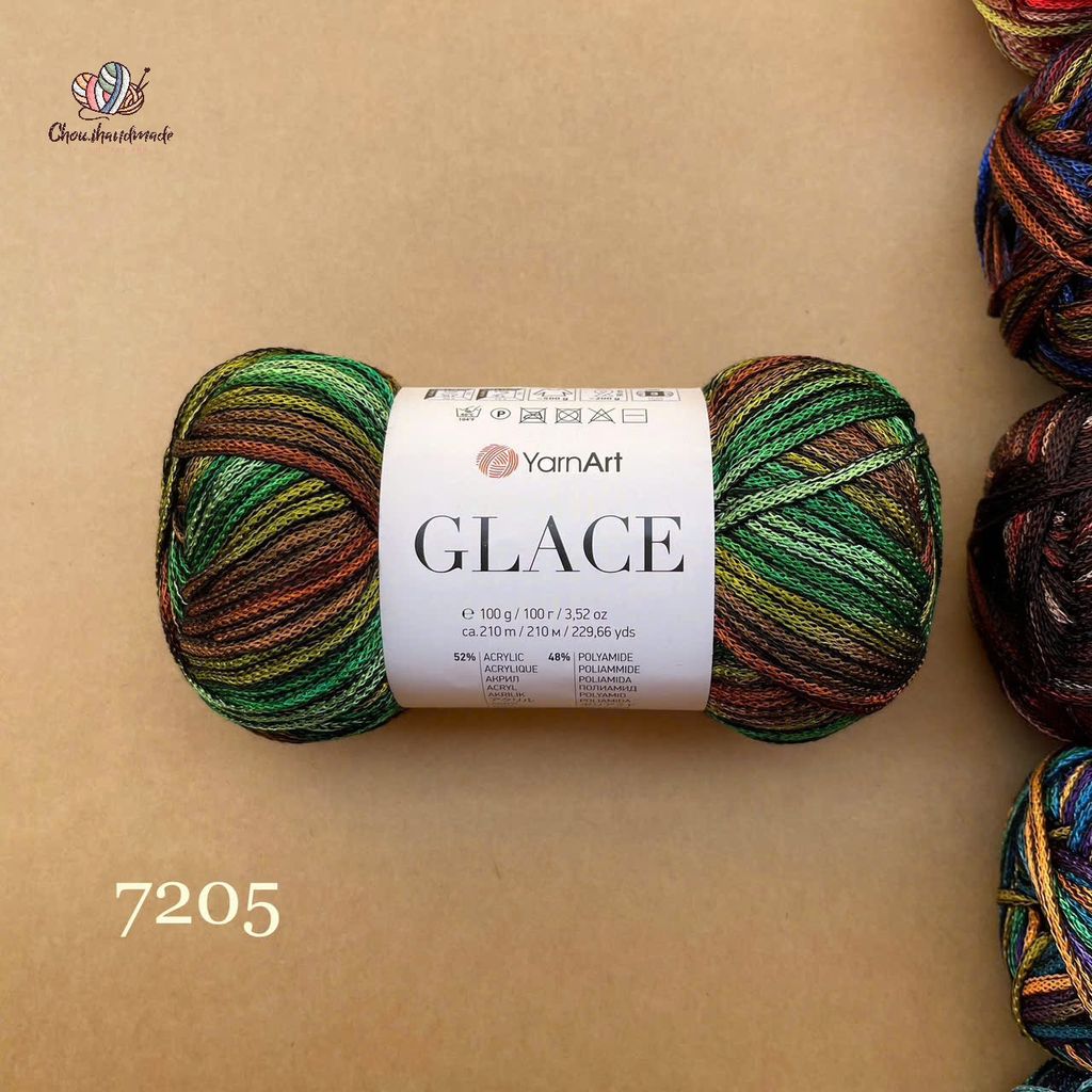 Sợi Glace - Yarnart, 100g - 210m, đan móc áo, váy, nón
