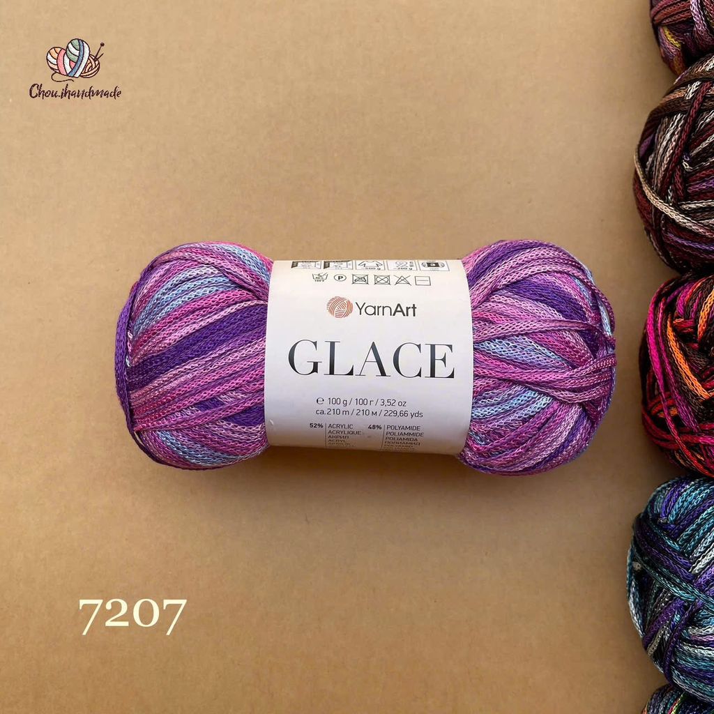 Sợi Glace - Yarnart, 100g - 210m, đan móc áo, váy, nón