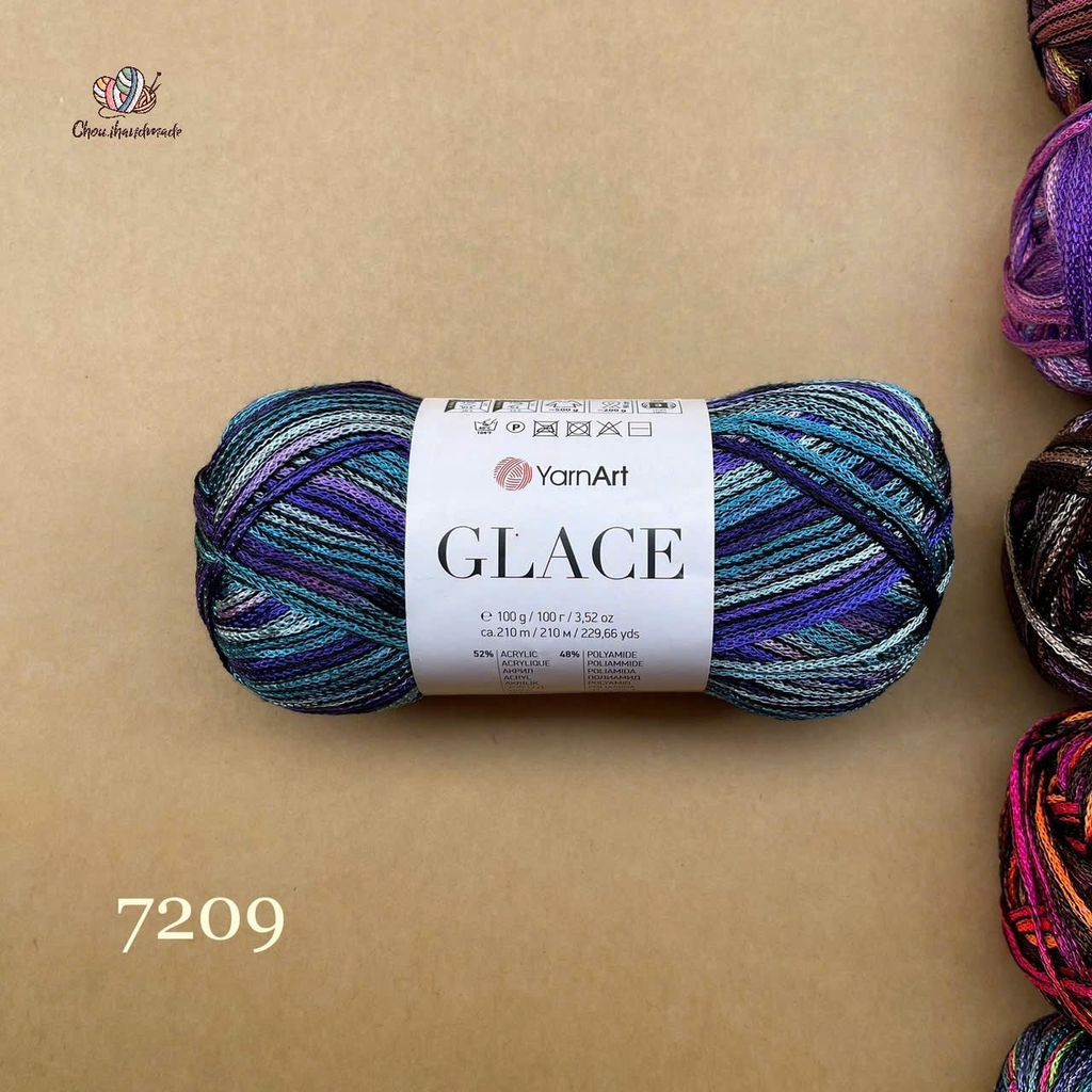 Sợi Glace - Yarnart, 100g - 210m, đan móc áo, váy, nón