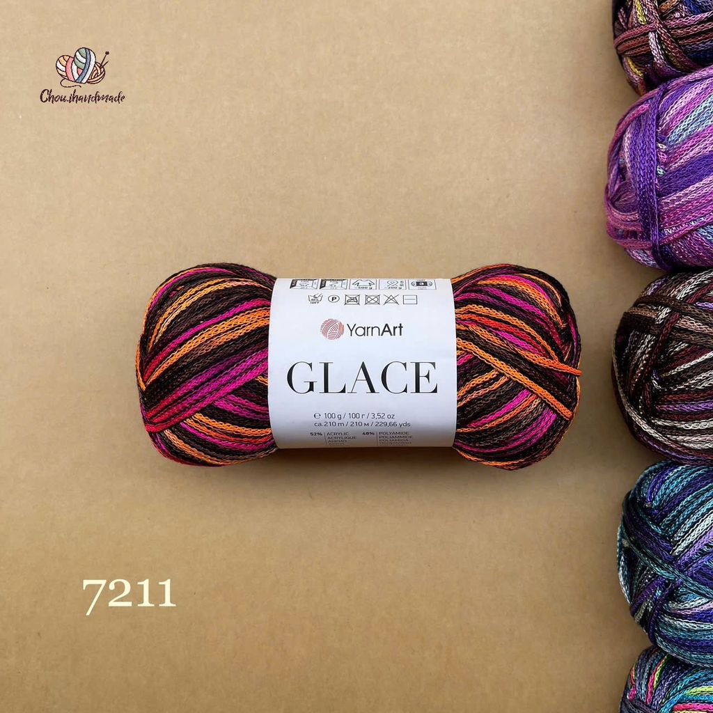 Sợi Glace - Yarnart, 100g - 210m, đan móc áo, váy, nón
