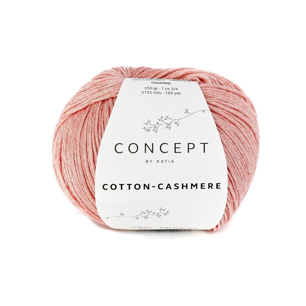 Sợi Cotton Cashmere - Katia, 50g - 155m, dùng để đan móc áo, khăn, nón