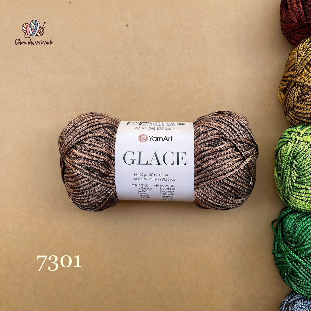 Sợi Glace - Yarnart, 100g - 210m, đan móc áo, váy, nón