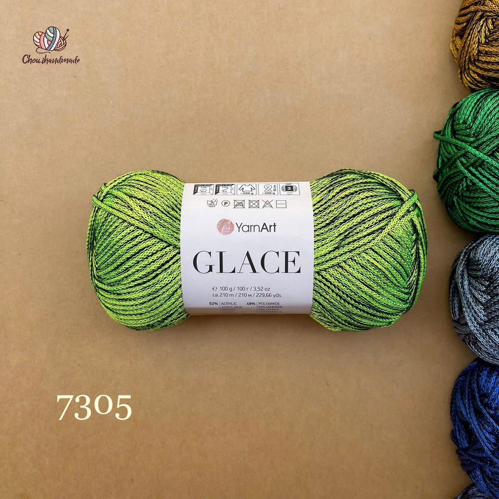 Sợi Glace - Yarnart, 100g - 210m, đan móc áo, váy, nón