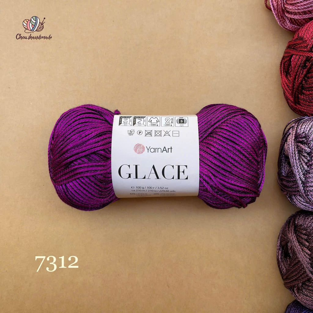 Sợi Glace - Yarnart, 100g - 210m, đan móc áo, váy, nón