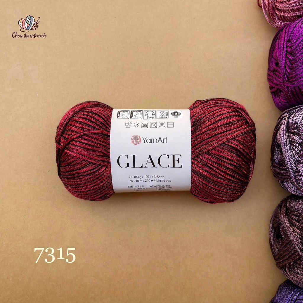 Sợi Glace - Yarnart, 100g - 210m, đan móc áo, váy, nón