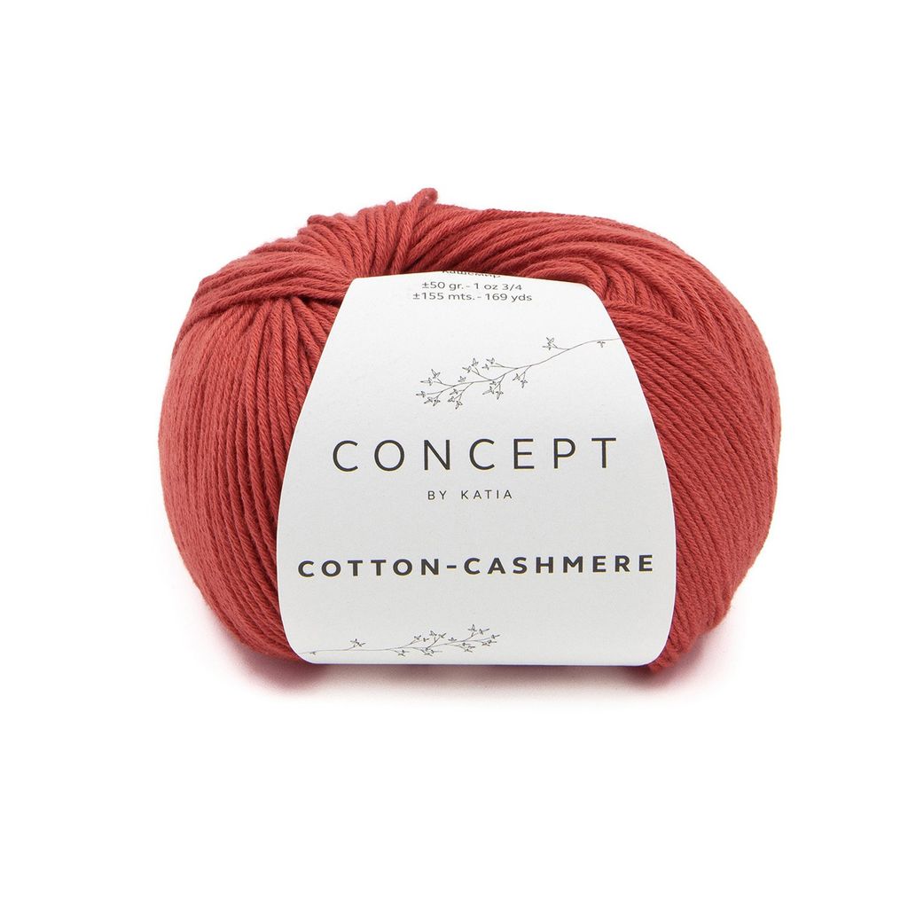 Sợi Cotton Cashmere - Katia, 50g - 155m, dùng để đan móc áo, khăn, nón