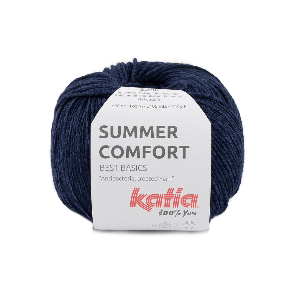 Sợi Summer Comfort - Katia, 50g - 105m, dùng để đan móc áo, khăn
