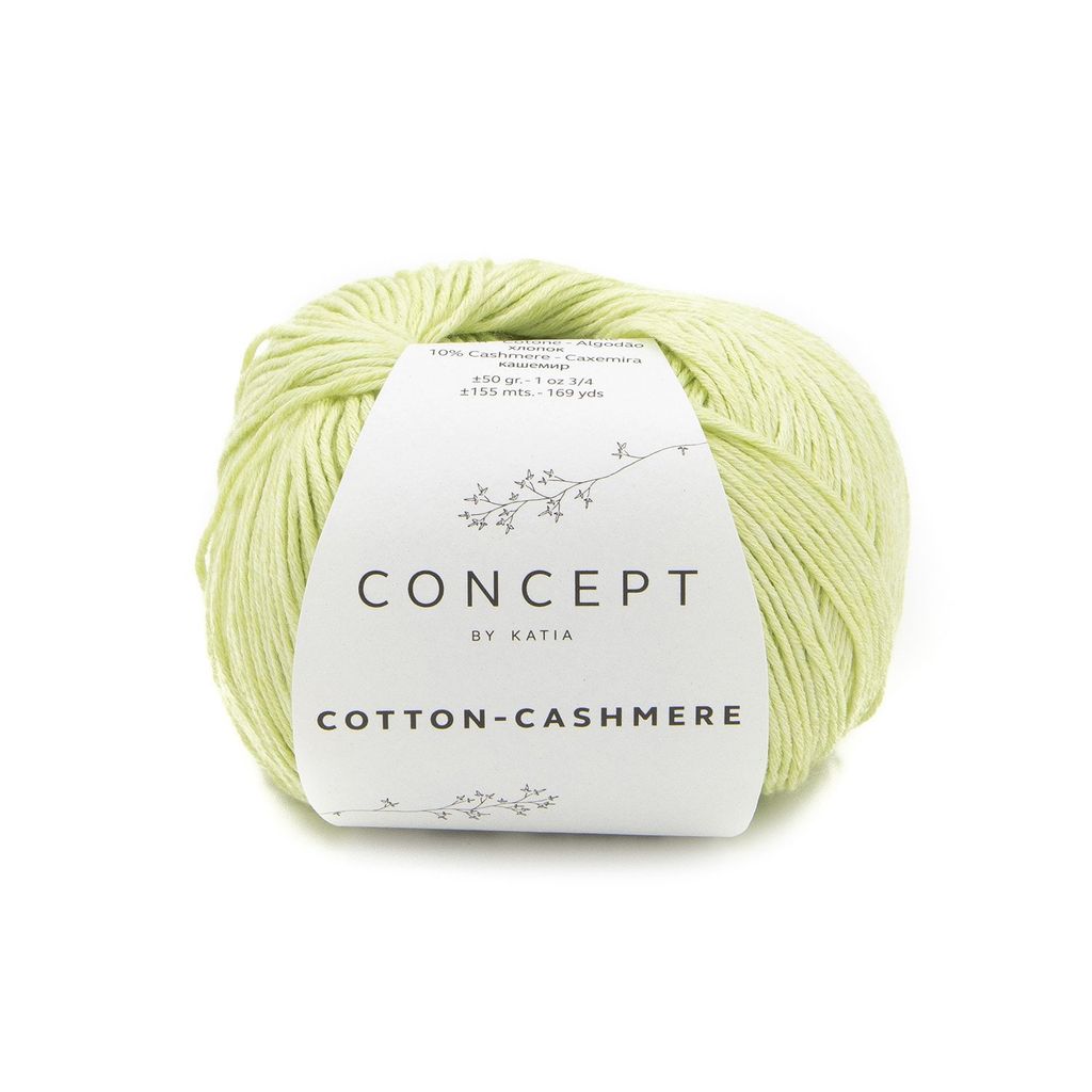 Sợi Cotton Cashmere - Katia, 50g - 155m, dùng để đan móc áo, khăn, nón