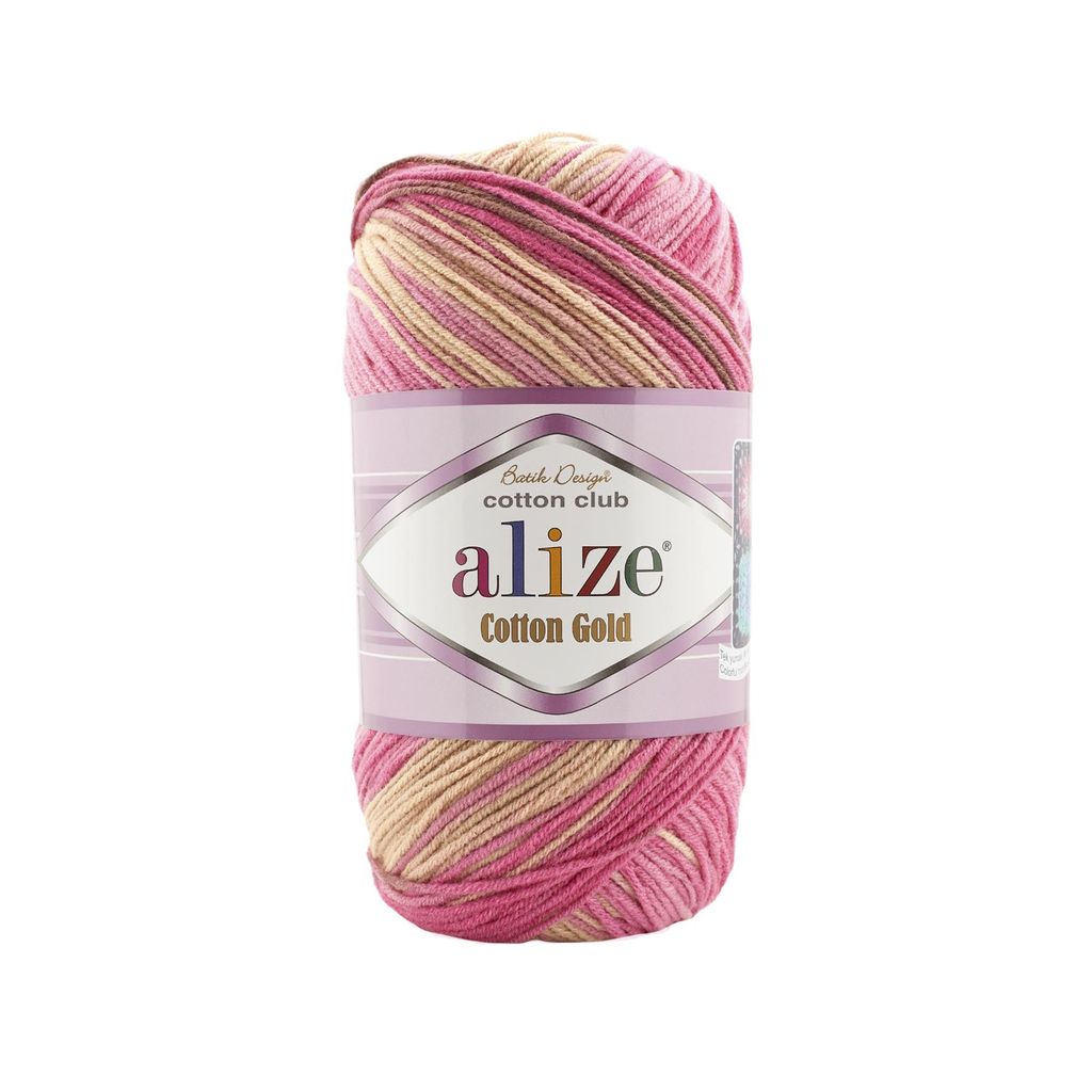 Len cotton Cotton Gold Batik nhập khẩu từ Alize Yarns, đan móc thú, nón, áo hè