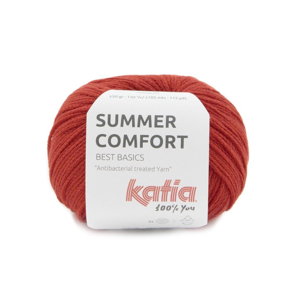 Sợi Summer Comfort - Katia, 50g - 105m, dùng để đan móc áo, khăn