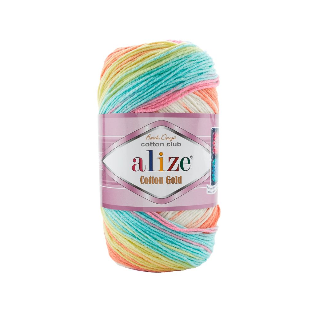 Len cotton Cotton Gold Batik nhập khẩu từ Alize Yarns, đan móc thú, nón, áo hè