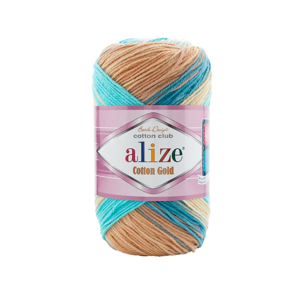 Len cotton Cotton Gold Batik nhập khẩu từ Alize Yarns, đan móc thú, nón, áo hè