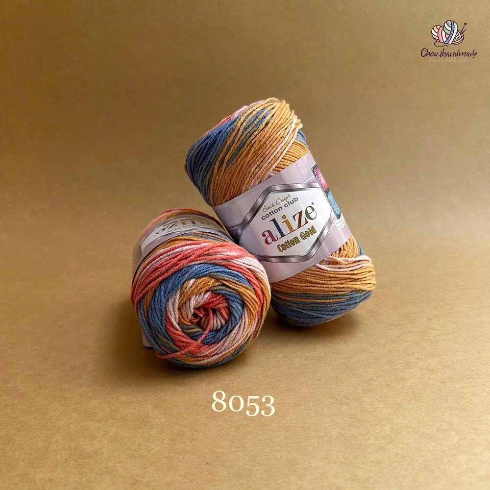 Len cotton Cotton Gold Batik nhập khẩu từ Alize Yarns, đan móc thú, nón, áo hè
