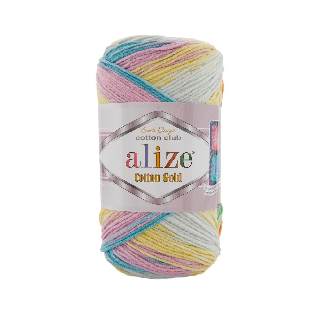 Len cotton Cotton Gold Batik nhập khẩu từ Alize Yarns, đan móc thú, nón, áo hè