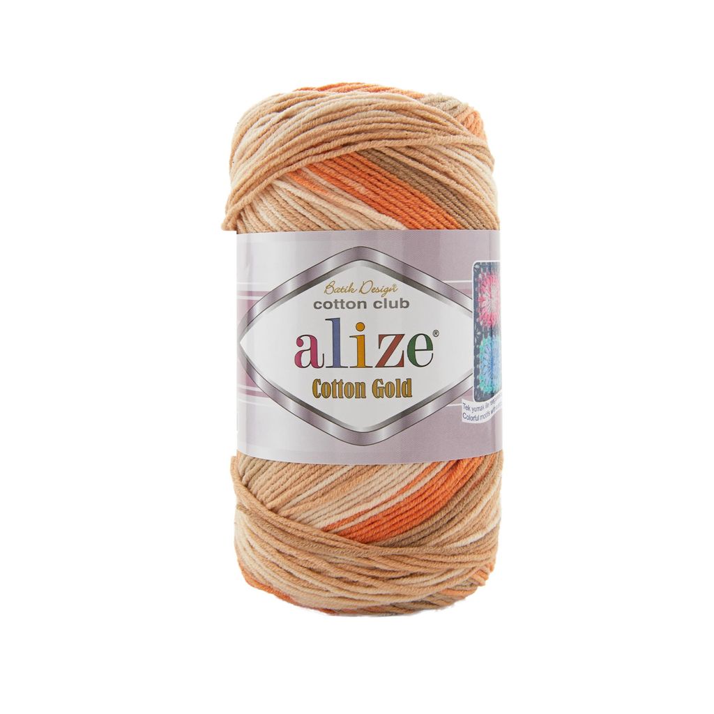 Len cotton Cotton Gold Batik nhập khẩu từ Alize Yarns, đan móc thú, nón, áo hè
