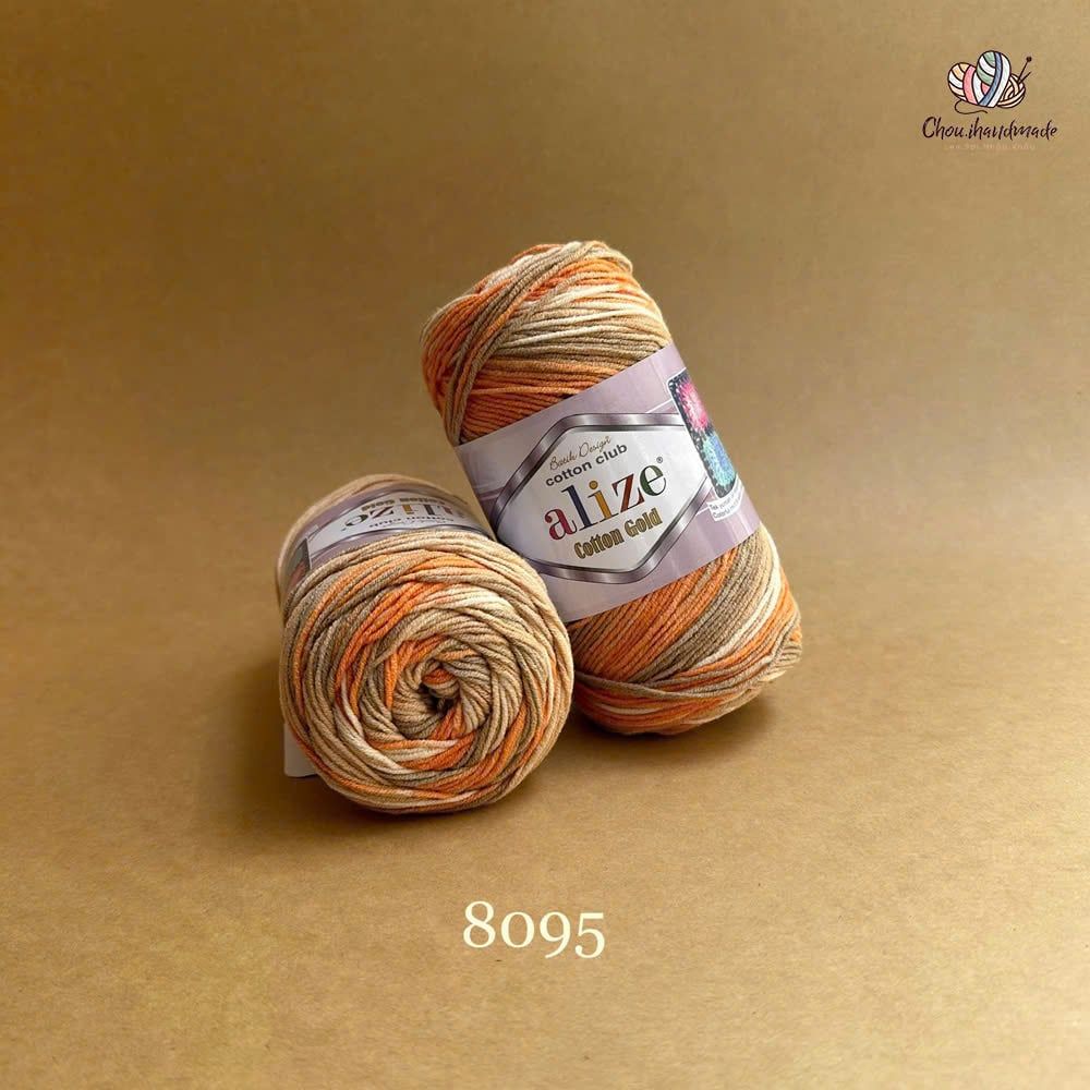 Len cotton Cotton Gold Batik nhập khẩu từ Alize Yarns, đan móc thú, nón, áo hè