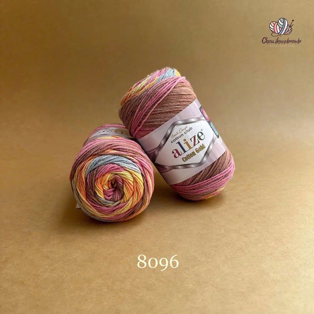 Len cotton Cotton Gold Batik nhập khẩu từ Alize Yarns, đan móc thú, nón, áo hè