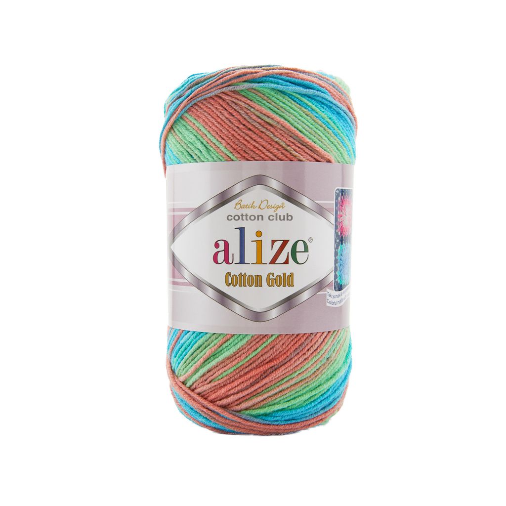 Len cotton Cotton Gold Batik nhập khẩu từ Alize Yarns, đan móc thú, nón, áo hè