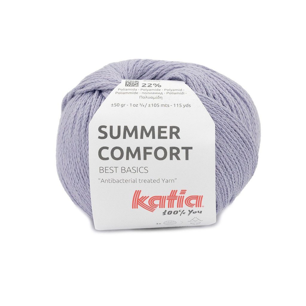 Sợi Summer Comfort - Katia, 50g - 105m, dùng để đan móc áo, khăn