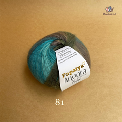 Len loang Angora Batik - Papatya, 100g - 550m, dùng để đan móc