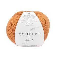 Sợi Dama - Katia, 50g - 130m, dùng để đan móc áo, khăn