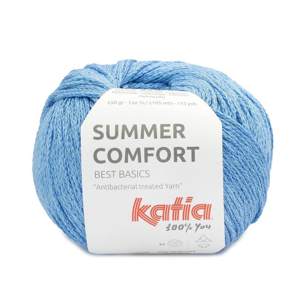 Sợi Summer Comfort - Katia, 50g - 105m, dùng để đan móc áo, khăn