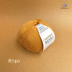 Len lông cừu Angora - Papatya, 100g - 550m, dùng để đan móc