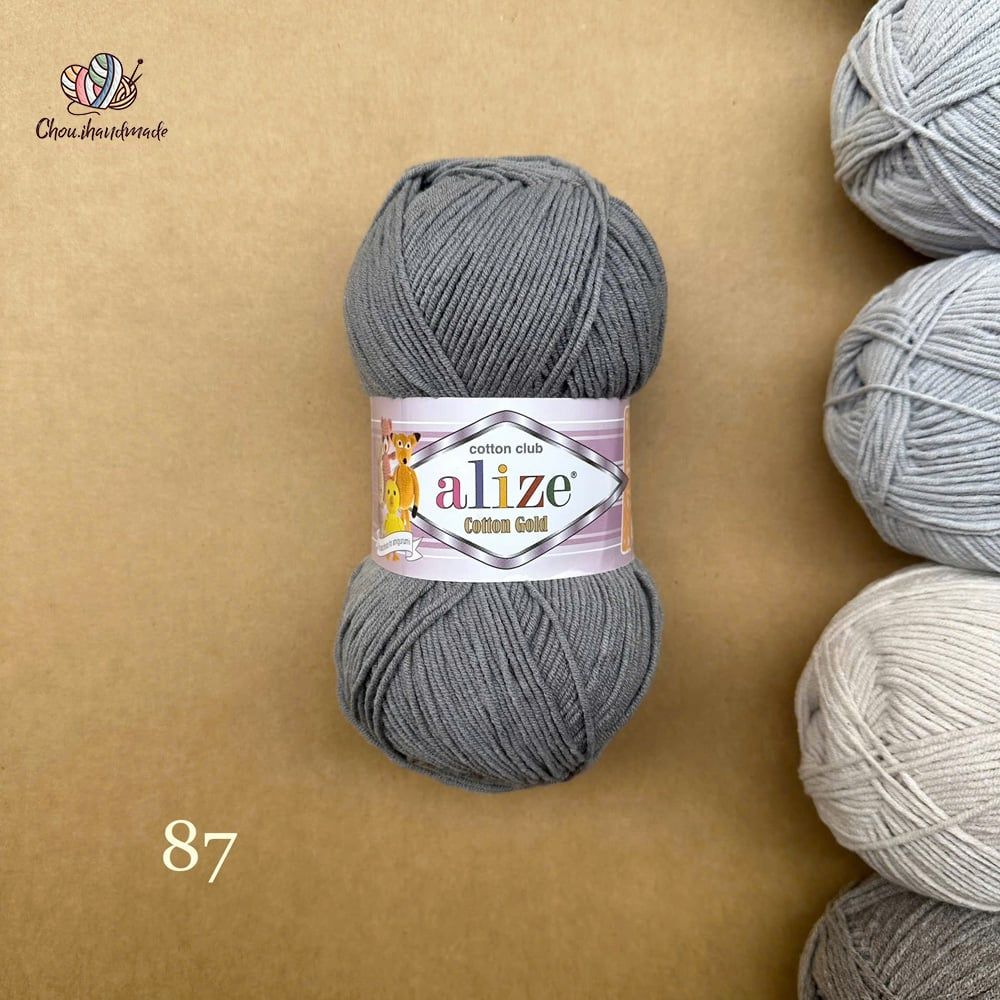 Len hè Cotton Gold nhập khẩu từ Alize Yarns, đan móc đồ hè, thú, nón cực xinh