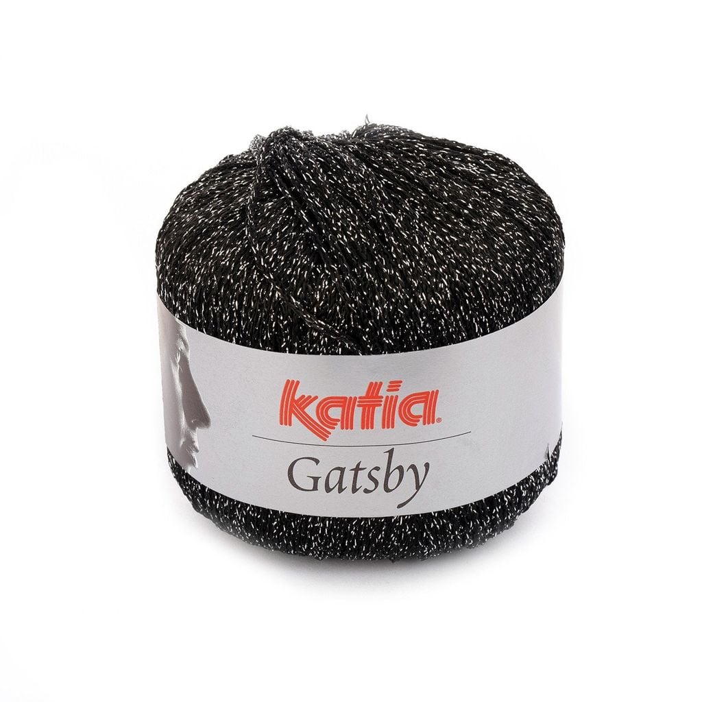 Sợi visco lấp lánh Gatsby - Katia, 50g - 118m, dùng để đan móc áo, khăn, nón