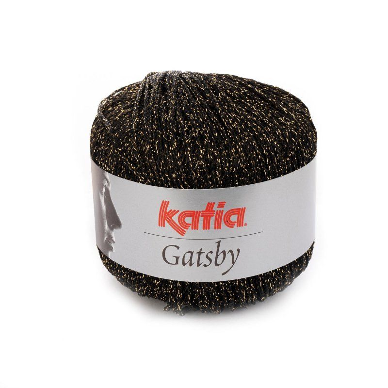 Sợi visco lấp lánh Gatsby - Katia, 50g - 118m, dùng để đan móc áo, khăn, nón