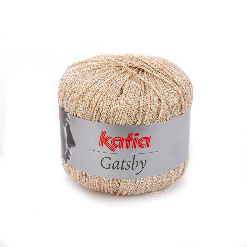 Sợi visco lấp lánh Gatsby - Katia, 50g - 118m, dùng để đan móc áo, khăn, nón