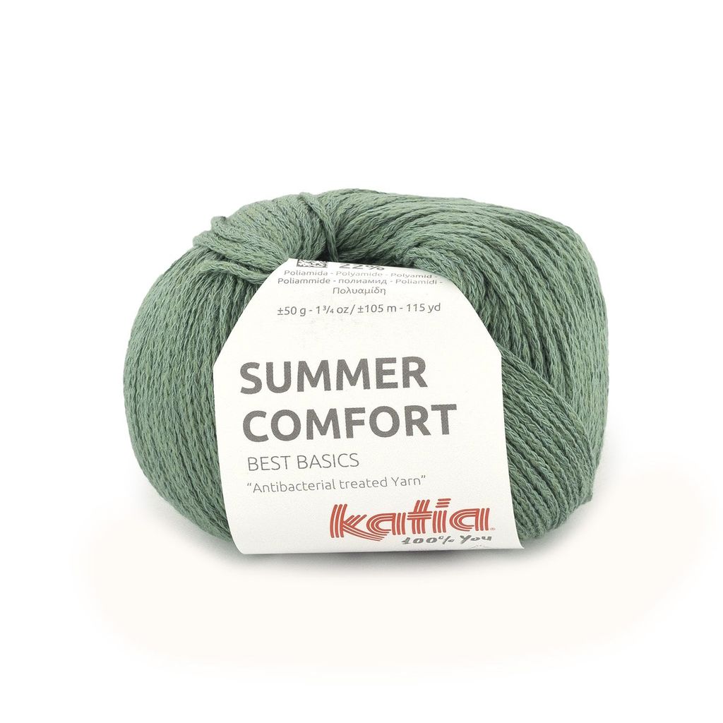 Sợi Summer Comfort - Katia, 50g - 105m, dùng để đan móc áo, khăn