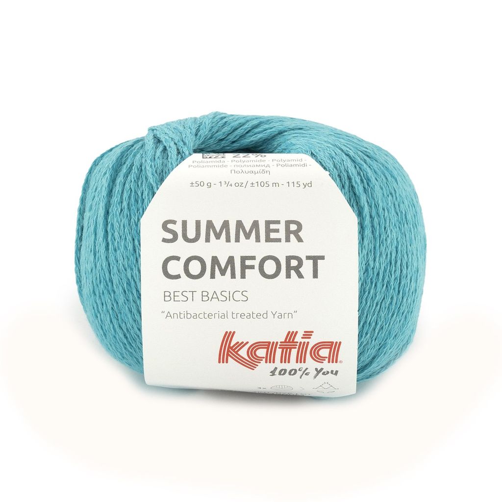 Sợi Summer Comfort - Katia, 50g - 105m, dùng để đan móc áo, khăn