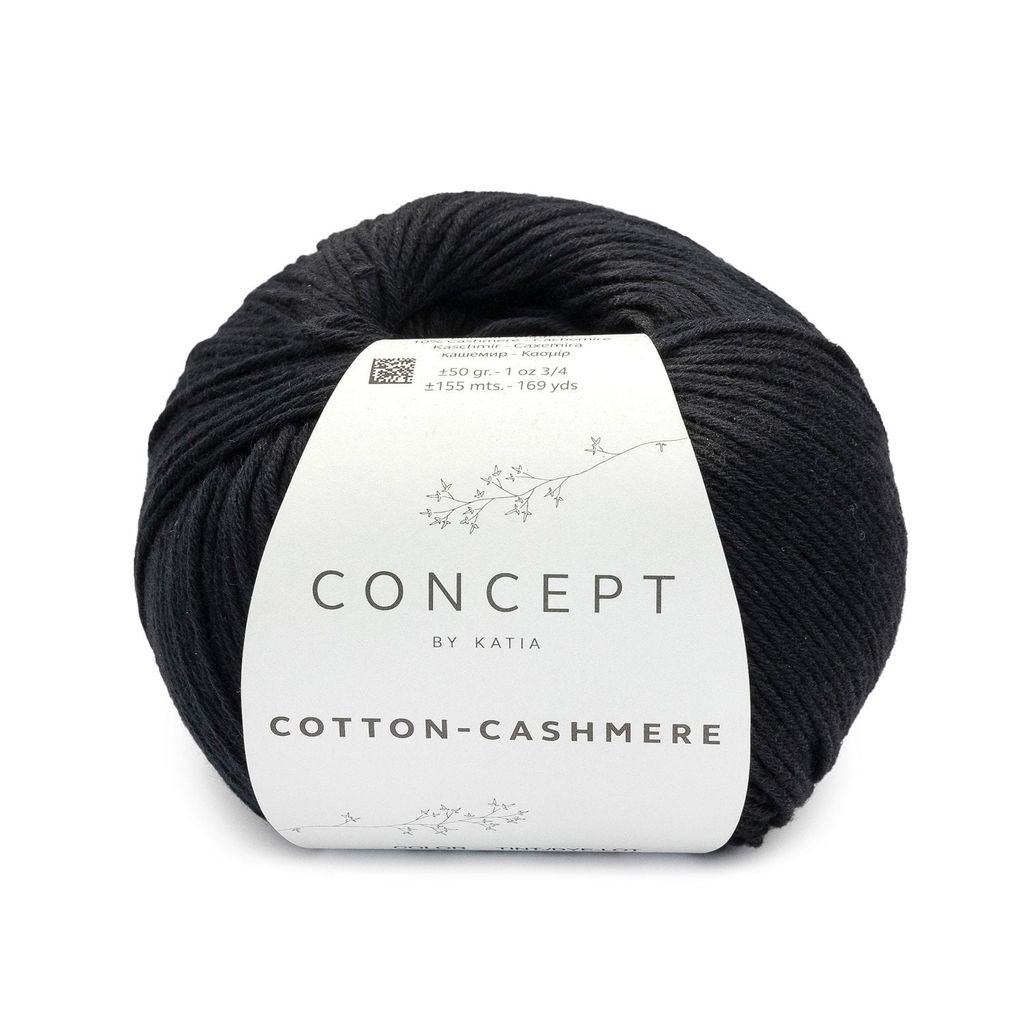 Sợi Cotton Cashmere - Katia, 50g - 155m, dùng để đan móc áo, khăn, nón