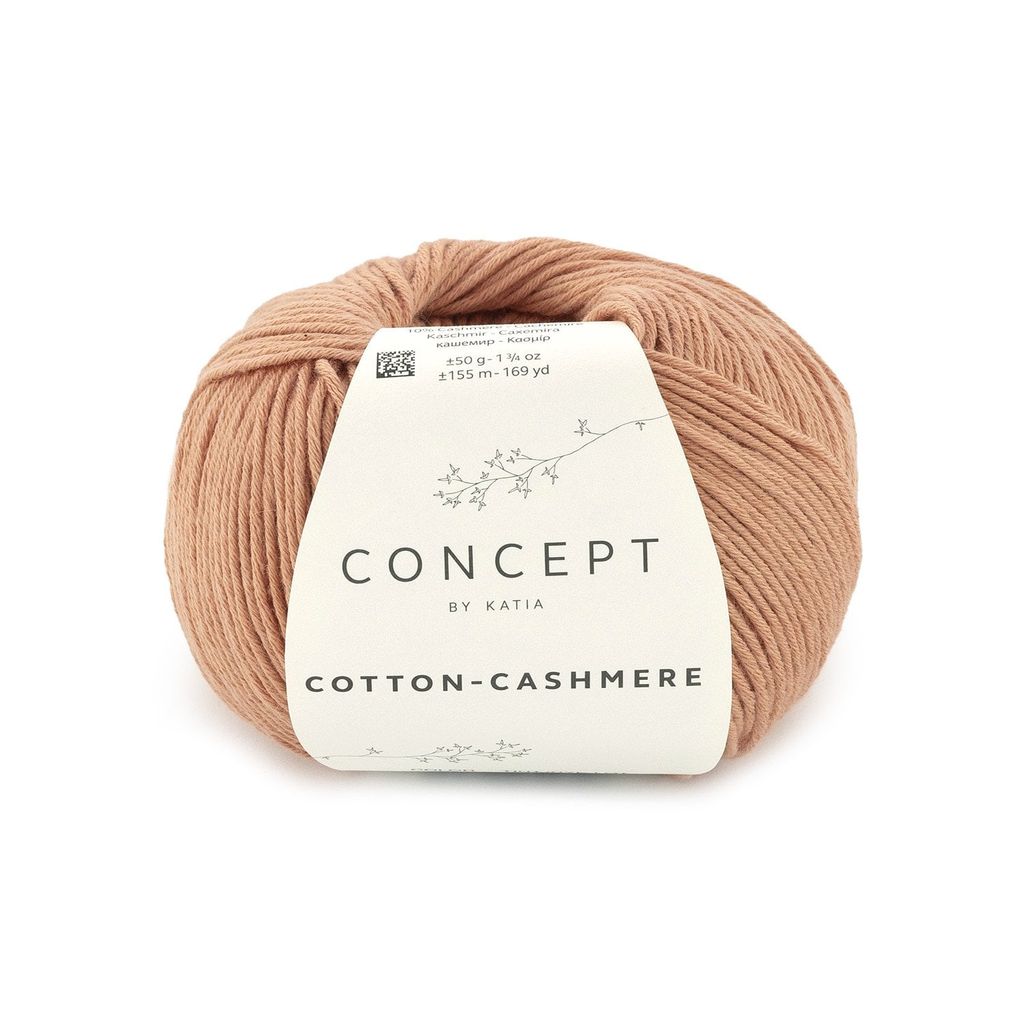 Sợi Cotton Cashmere - Katia, 50g - 155m, dùng để đan móc áo, khăn, nón